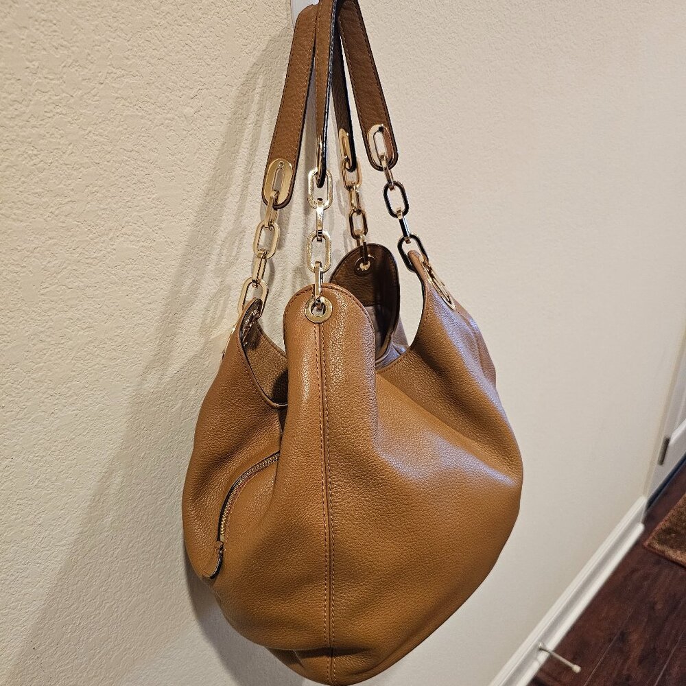 MICHAEL KORS brown fulton large shoulder bag pebble leather - Picture 3 of 8
